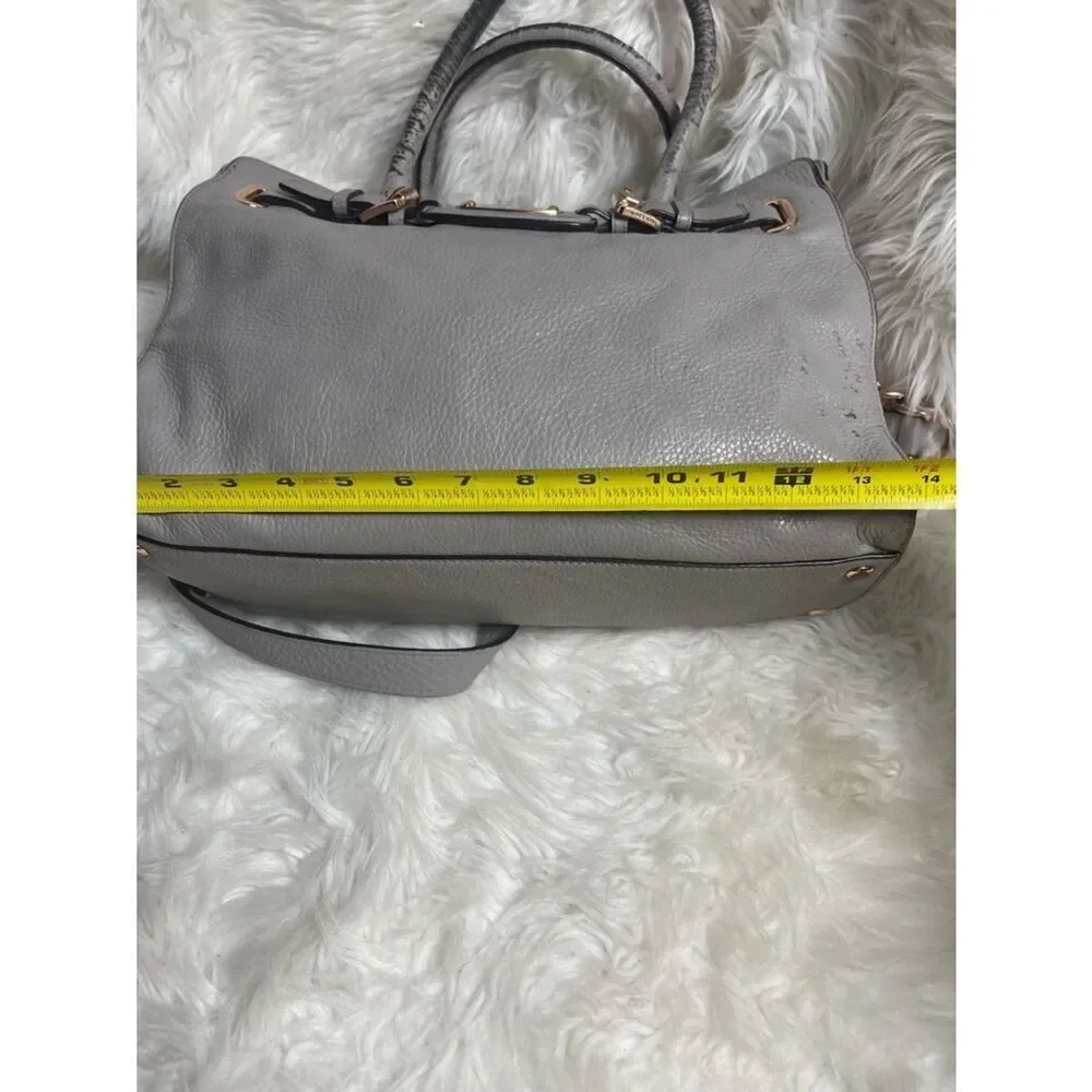 Michael Kors Gray Leather Satchel Bag/Shoulder bag Rose gold hardwares.
